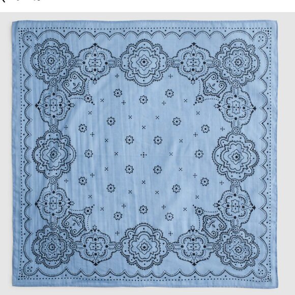 New Madewell Organic Cotton Heritage Blue Bandana - Picture 2 of 3